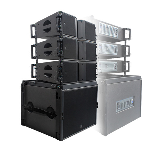 Active dual 10 inch line array and 18 inch Subwoofer speaker