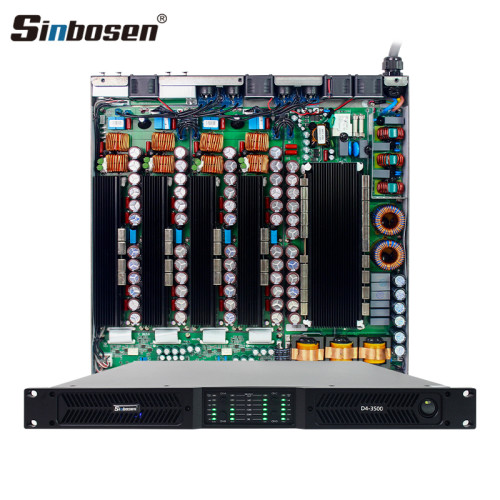 D4-3500 Class D Professional 1u 2 Ohms Stable 6600W 4 channel power amplifier