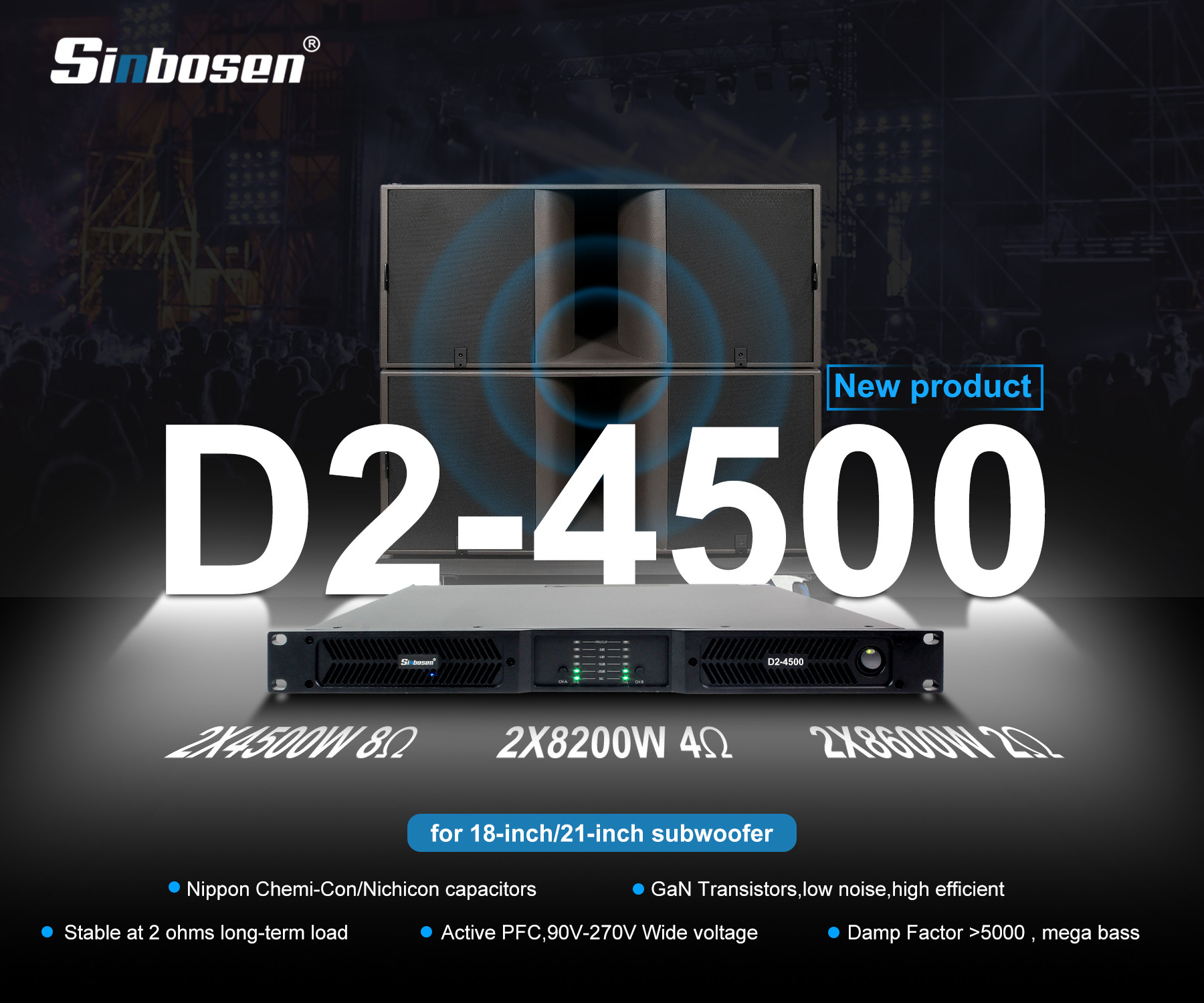 New D Series Digital Amplifiers D4-3500 and D2-4500