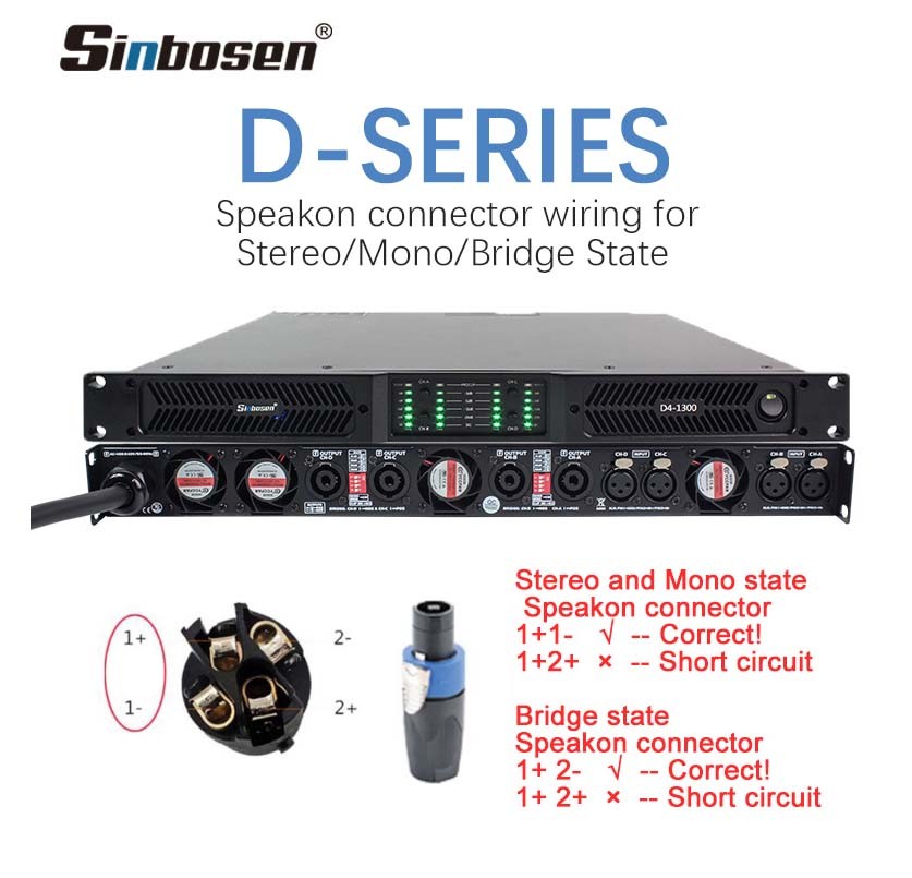 Sinbosen D series digital power amplifier bridge function