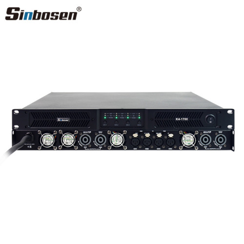 1700 watts 4 channel class d 1u professional stage power amplifier