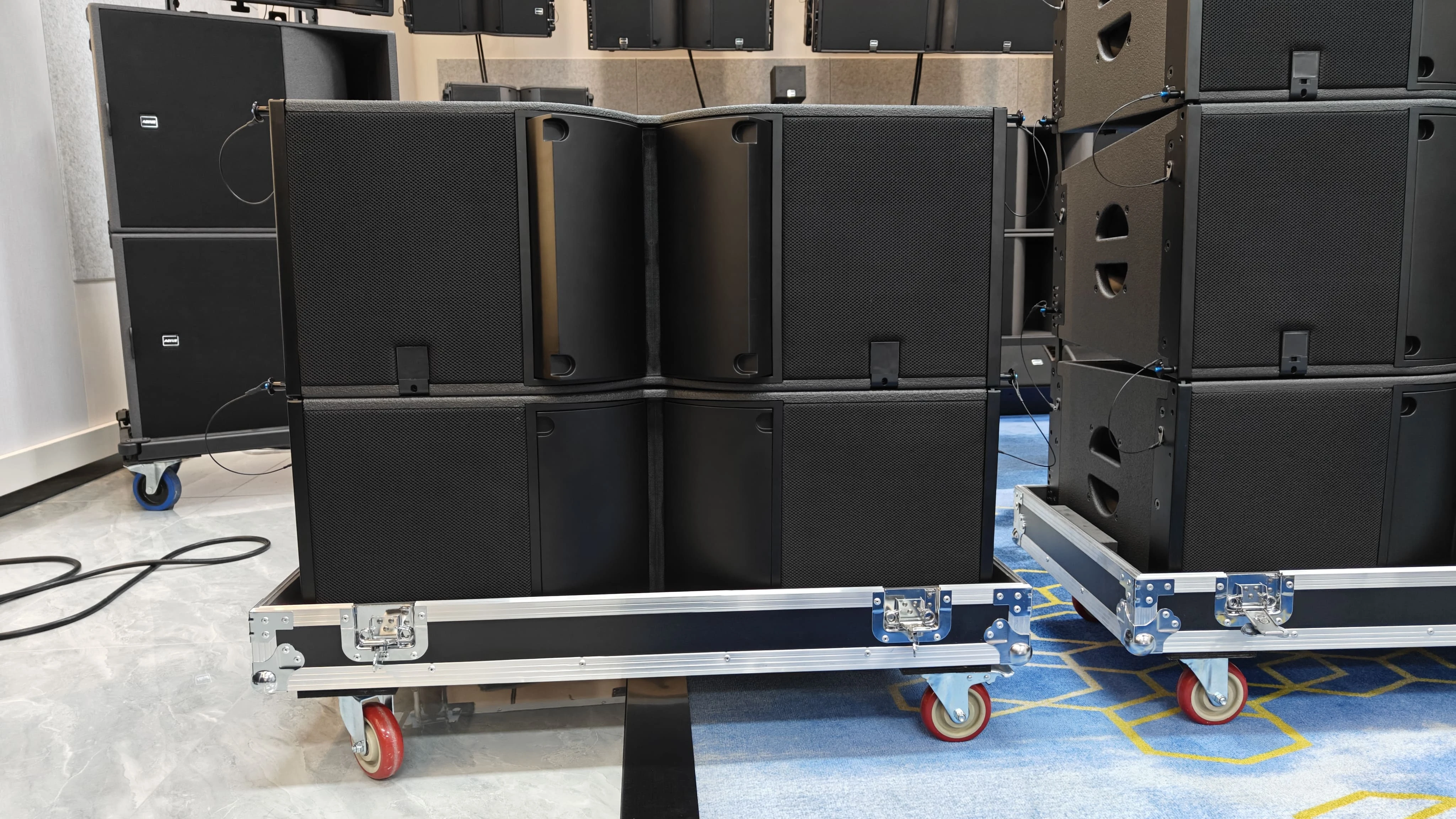 dual 12-inch line array speaker