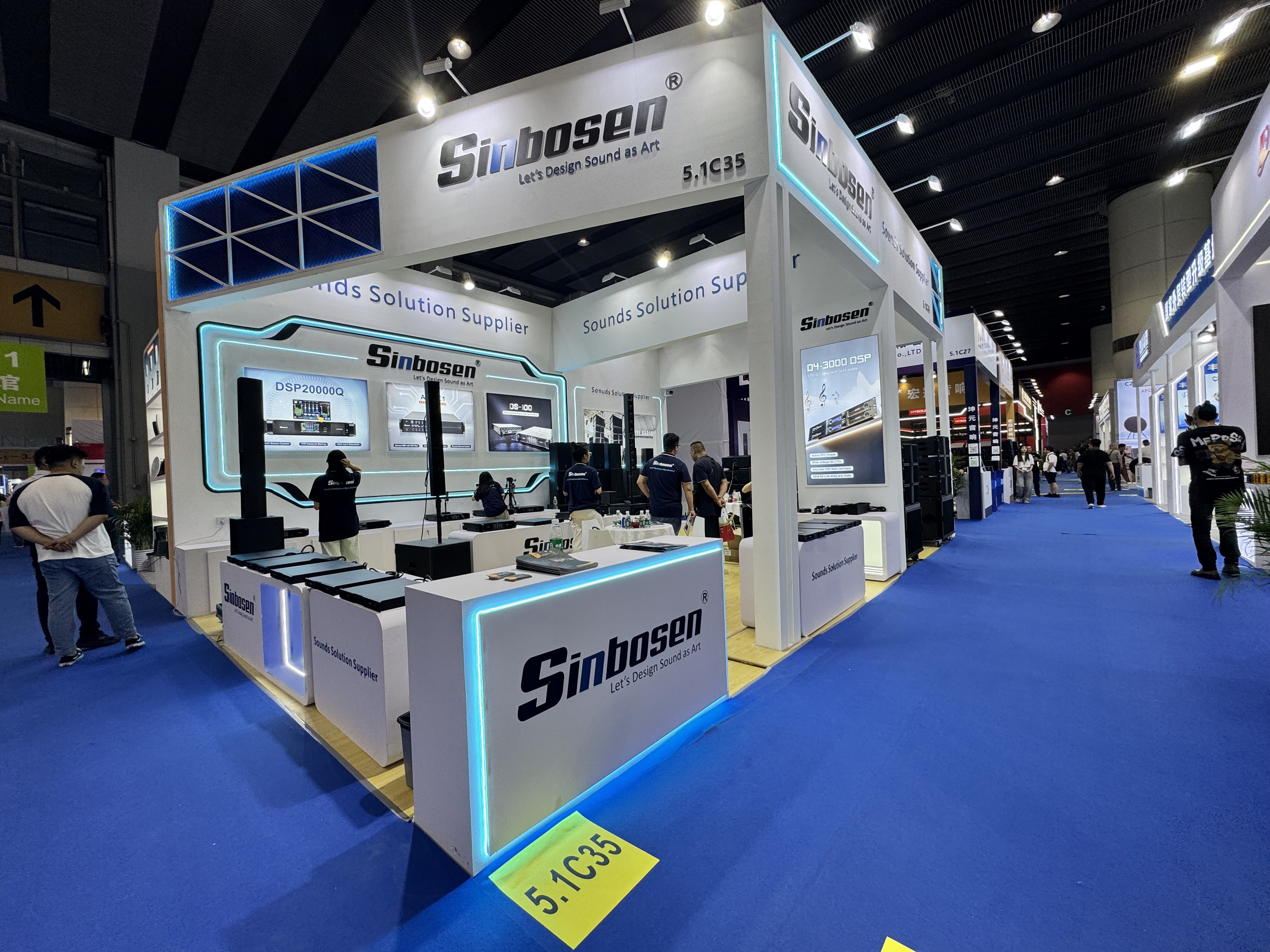 Sinbosen launches the latest high-power digital amplifier D2-6000 and active line column speakers