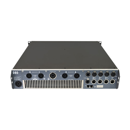 D80 High Power DSP Class D professional 4 channel Amplifier