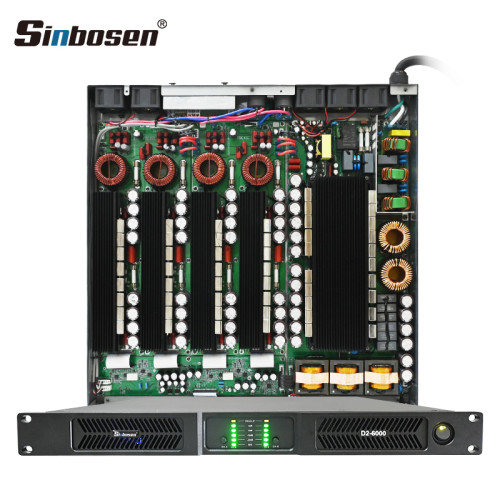 D2-6000 2 channel 6000w digital power amplifier for subwoofer speaker
