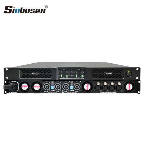 D4-2000 V2.0 4 channel 2000w audio digital power amplifier for professional performance