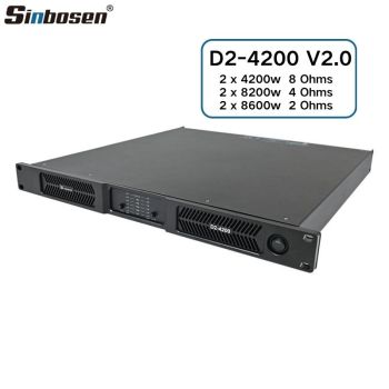 D2-4200 V2.0 high power 4200w 2 channle class d power amplifier professional audio for subwoofer