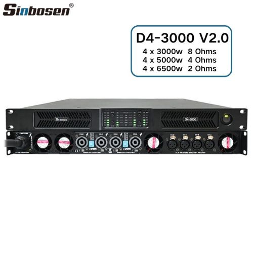 Sinbosen D4-3000 2.0 High cost performance 4 channel digital power amplifier 3000w