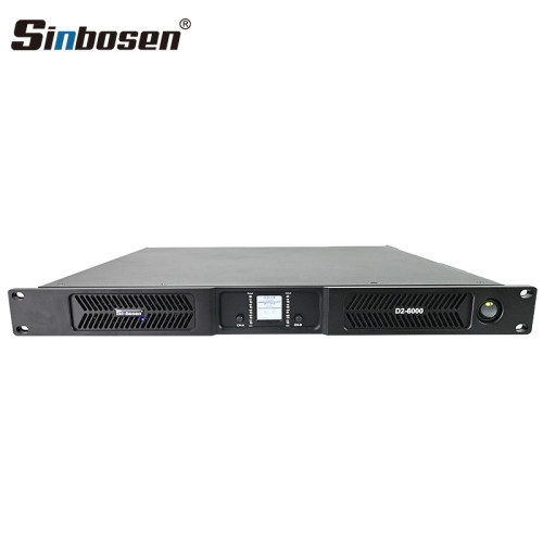 2 channel 6000w digital power amplifier with temperature display screen Sinbosen D2-6000