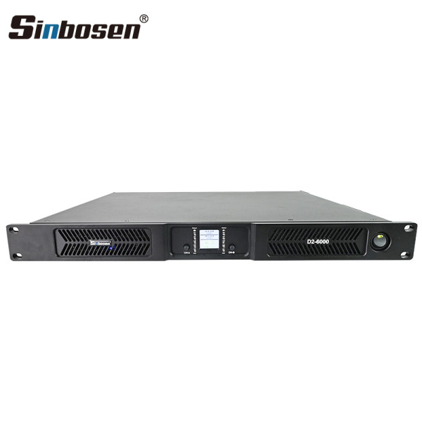 Amplificatore di potenza digitale a 2 canali da 6000 W con display di temperatura Sinbosen D2-6000