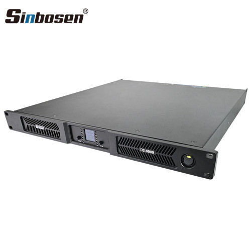 2 channel 6000w digital power amplifier with temperature display screen Sinbosen D2-6000