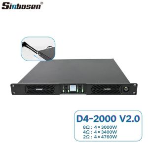 D4-2000 V2.0 4 channel 2000w audio digital power amplifier for professional performance
