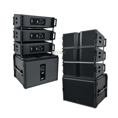 Active dual 10 inch line array and 18 inch Subwoofer speaker