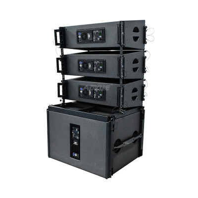 Active dual 10 inch line array and 18 inch Subwoofer speaker