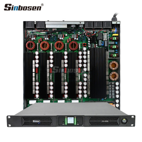 4500W 2 Channels Digital Power Amplifier with Temperature display and Rear-mounted Bracket