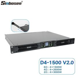 D4-1500V2.0 4 Channel 1U Class D Digital power amplifier 1500W