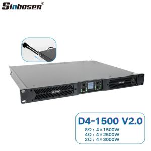 D4-1500V2.0 4 Channel 1U Class D Digital power amplifier 1500W