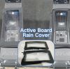 Rain covers can be added to the active modules of the active line array and subwoofer.