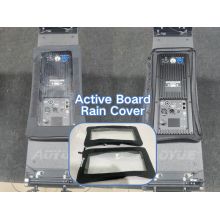 Rain covers can be added to the active modules of the active line array and subwoofer.