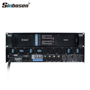 Sinbosen FP20000Q 4000 watt amplificador de potência baixo profissional de 4 canais duplo subwoofer de 18 polegadas