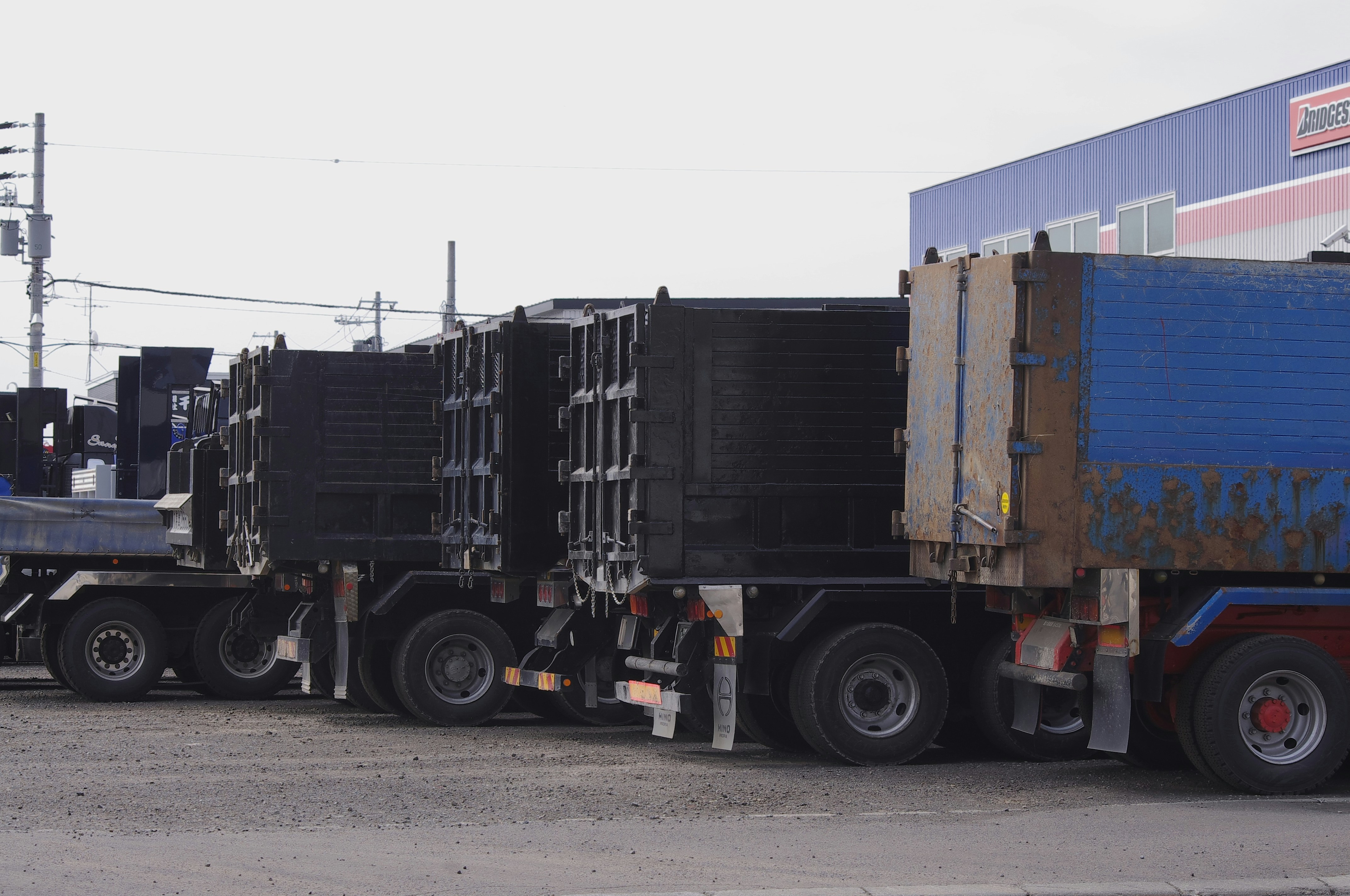 Professionally packed road cases stacked neatly inside a transport truck.