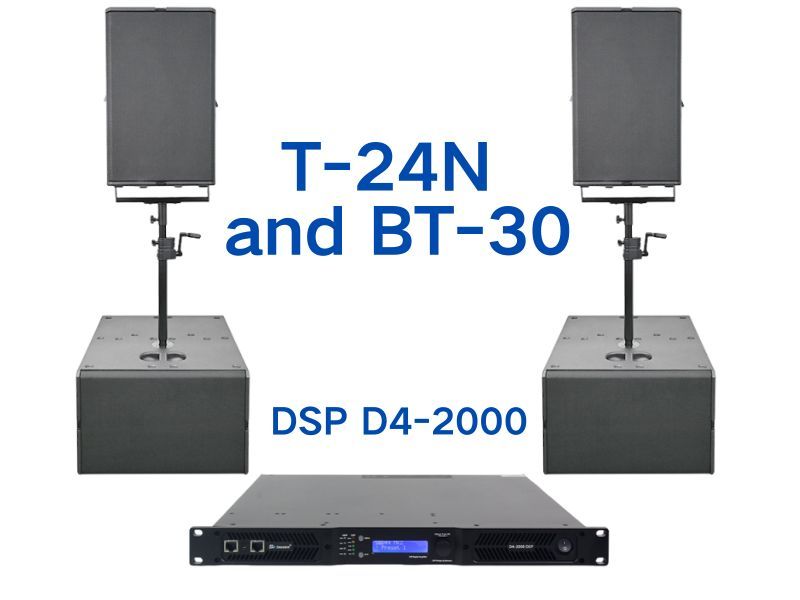 Sinbosen DSP D4-2000 power amplifier Driving TN24 and BT-30