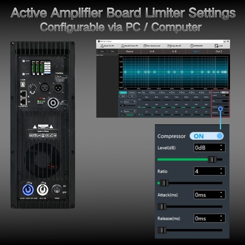 Sinbosen DM Active Amplifier Module Limiter Parameter Settings Reference Table