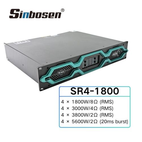 SR4-1800 2Ω stable Work Ultra-Quiet Cooling System 2U Home Theater Power Amplifier 4-channel 1800W