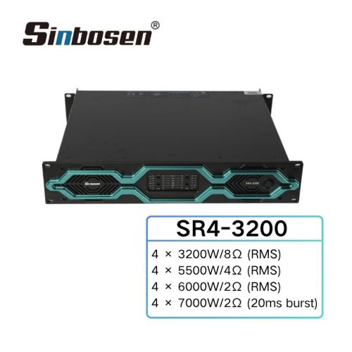 Ultra-Quiet 2U Suitable for Home Theater 4 channels 3200W Power Amplifiers 2ohms work stable