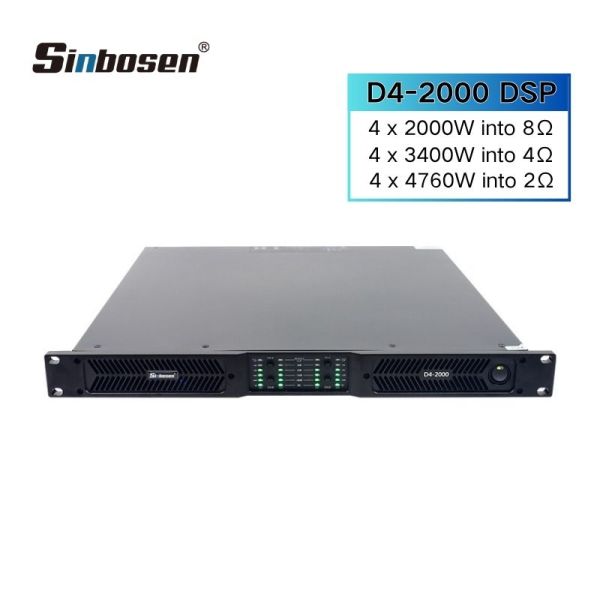 D4-2000 DSP 2000W @8ohms Class D Professional Audio Amplifier
