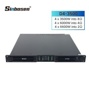 D4-3500 Class D Professional 1u 2 Ohms Stable 6600W 4 channel power amplifier