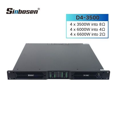 D4-3500 Class D Professional 1u 2 Ohms Stable 6600W 4 channel power amplifier