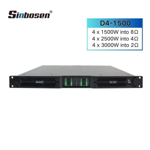 D4-1500 Digital amplifier 90V-270V 2 ohms stable 1500w power amplifier 4 channel