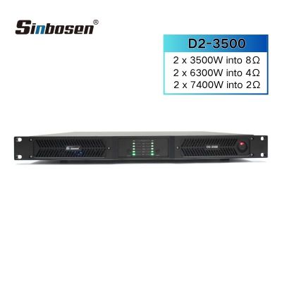 Sinbosen high power 2 ohm 7435 watts per channels 2CH class d subwoofer amplifier D2-3500