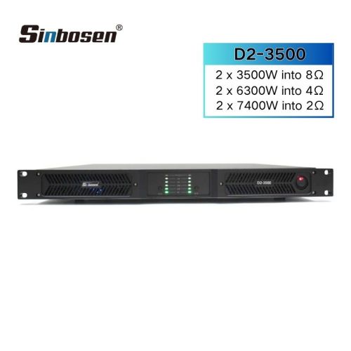 Sinbosen high power 2 ohm 7435 watts per channels 2CH class d subwoofer amplifier D2-3500