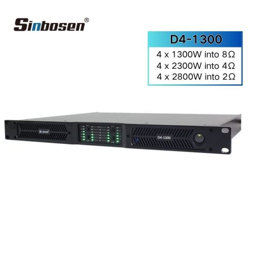 1300 watts 2 ohms work stable 4 channel digital power amplifier