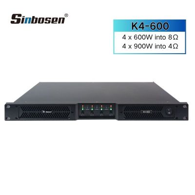 Sinbosen K4-600 1u class d digital power amplifier 4 channels karaoke amplifier 600 watt