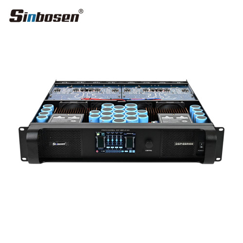 2500w DSP 4 channel class td switching power amplifier touch screen 4.3"