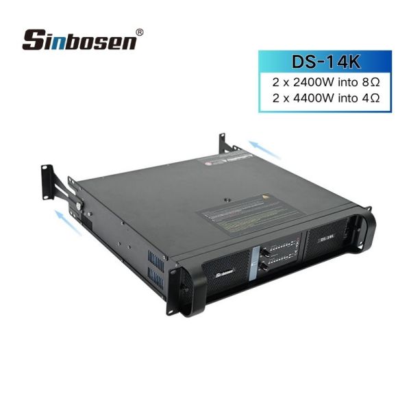 Sinbosen high power 4400w 2 channel DS-14K amplifier for dual 18-inch bass speaker