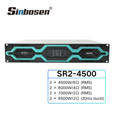 Sinbosen SR2-4500 Clean Sound High Power 2-channel 4500W Home Theater Power Amplifier