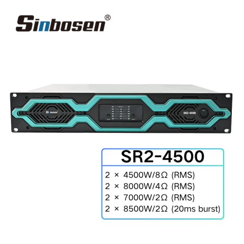Sinbosen SR2-4500 Clean Sound High Power 2-channel 4500W Home Theater Power Amplifier