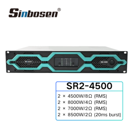 Sinbosen SR2-4500 Clean Sound High Power 2-channel 4500W Home Theater Power Amplifier
