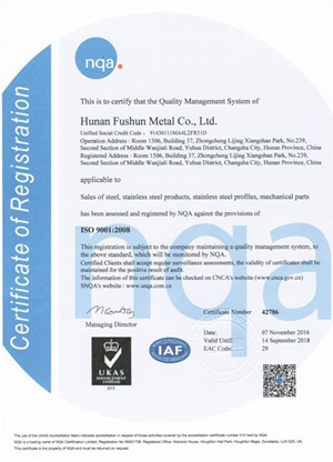 Certificado NQA ISO