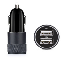 Fast USB Car Charger Adapter with Dual Smart Ports for Apple Iphone 8/X/Plus/7/6s/6, Ipad Pro/Mini, Samsung Galaxy S8/S8+/S7/S6 ,Note 8, LG, HTC, Google, Moto and More [Space Gray]