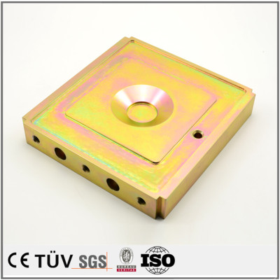 Custom made zinc color-plated fabrication service machining parts