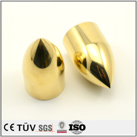 黄铜材质的镜面抛光处理，电极设备配件