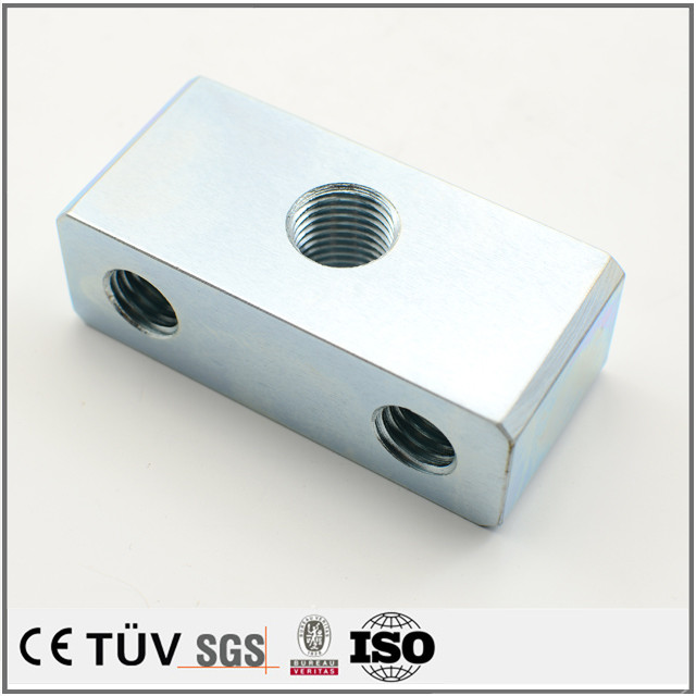 OEM made zinc plating-blue white services machining part