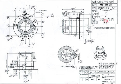 Test report in drawing form