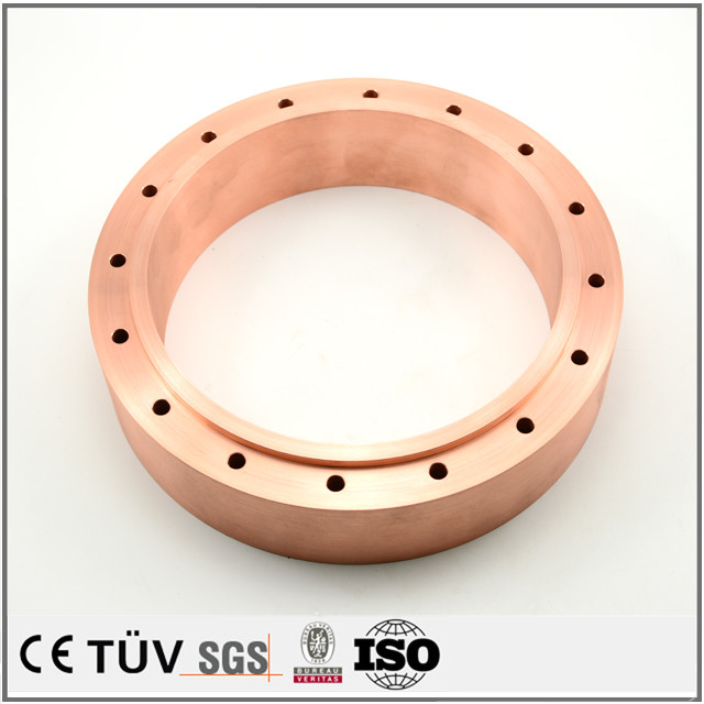 Precision customized red copper fabrication parts