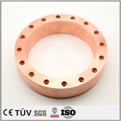 Precision customized red copper fabrication parts